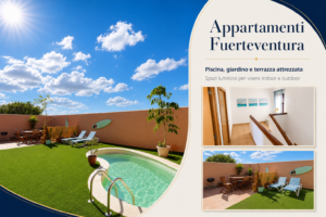 Appartamento con terrazza e vista mare a Fuerteventura